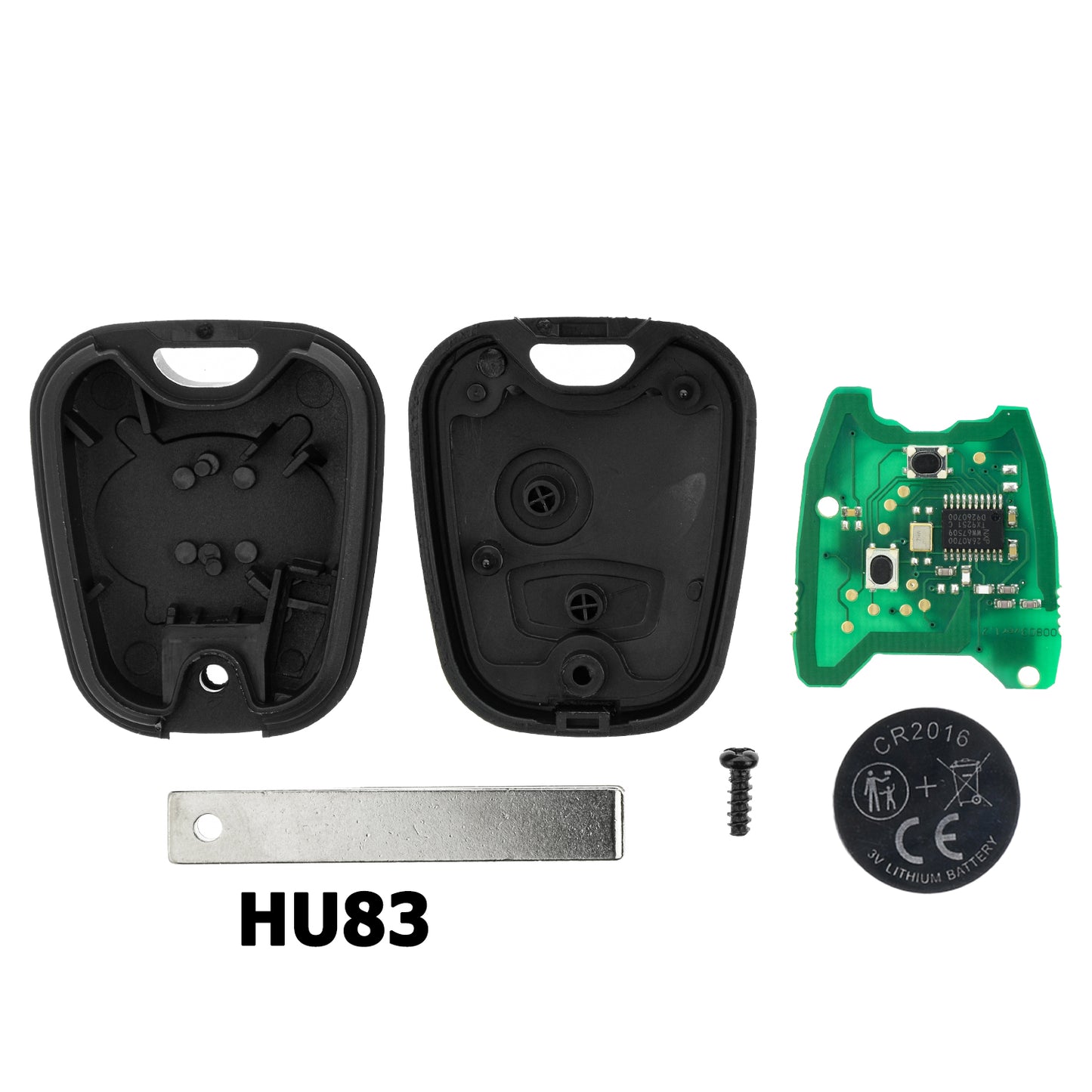 MT-KEY Funk Schlüssel HU83 434MHZ PCF7961 ASK kompatibel mit Peugeot 307 308 I Citroen Berlingo II C4 (Grand) Picasso I 433MHZ Funk Fernbedienung