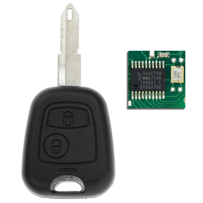 MT-KEY Funk Schlüssel NE72 NE73 434MHZ PCF7961 ASK kompatibel mit Peugeot 206 CC GT SW WRC RC 206+ 1998-2009 433MHZ Funk Fernbedienung