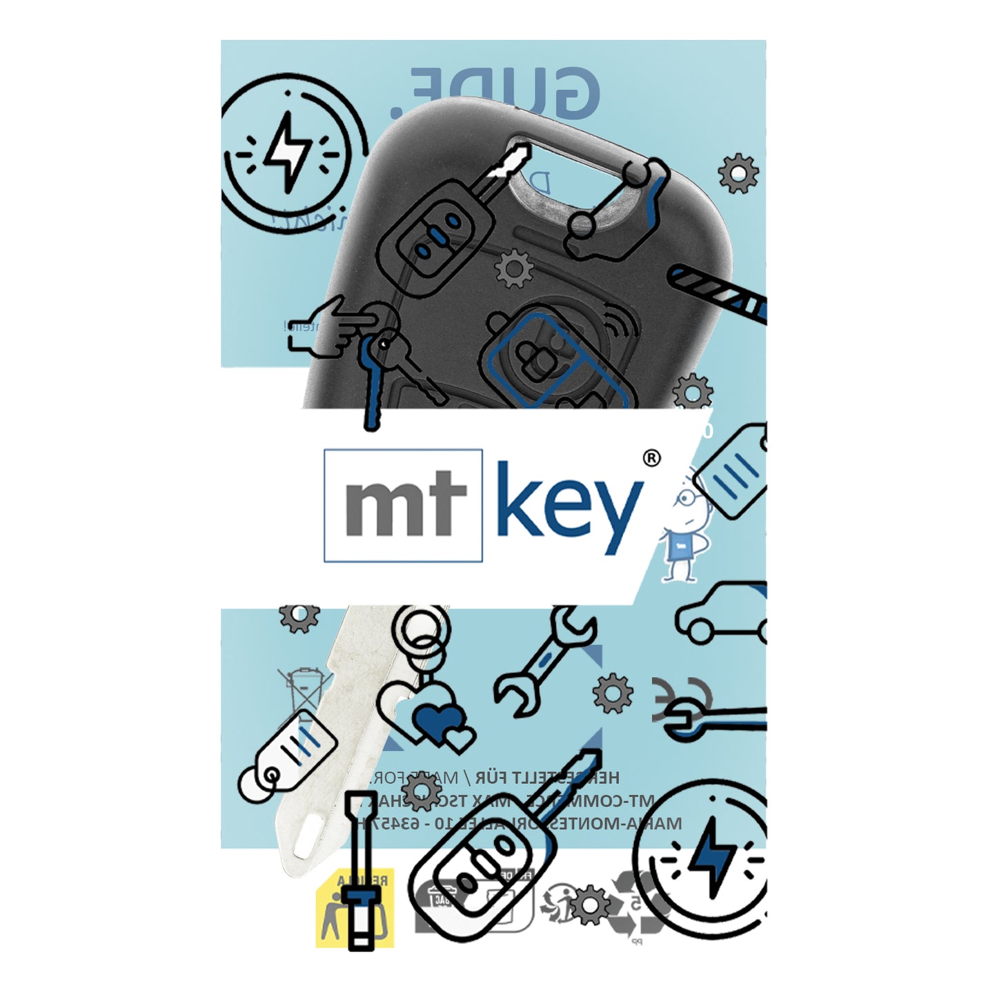 MT-KEY Funk Schlüssel NE72 NE73 434MHZ PCF7961 ASK kompatibel mit Peugeot 206 CC GT SW WRC RC 206+ 1998-2009 433MHZ Funk Fernbedienung