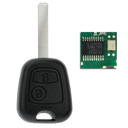MT-KEY Funk Schlüssel VA2 VA6 434MHZ PCF7961 ASK kompatibel mit Peugeot Partner II 2008-2017 433MHZ Funk Fernbedienung