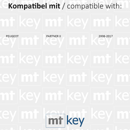 MT-KEY Funk Schlüssel VA2 VA6 434MHZ PCF7961 ASK kompatibel mit Peugeot Partner II 2008-2017 433MHZ Funk Fernbedienung