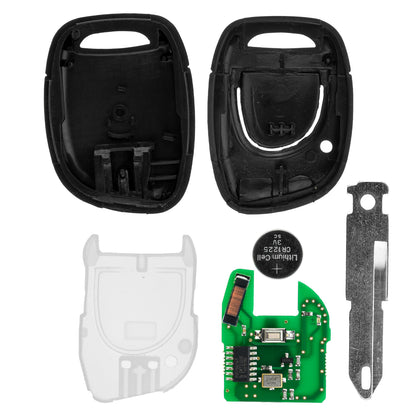 MT-KEY Funk Schlüssel 434MHZ Fernbedienung NE73 kompatibel mit Renault Twingo I Symbol Master II Kangoo I Clio II Opel Movano A Autoschlüssel