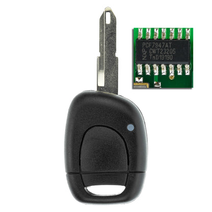 MT-KEY Funk Schlüssel 434MHZ Fernbedienung NE73 kompatibel mit Renault Twingo I Symbol Master II Kangoo I Clio II Opel Movano A Autoschlüssel