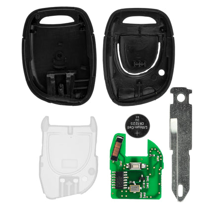 MT-KEY Funk Schlüssel 434MHZ Fernbedienung NE73 NE72 kompatibel mit Renault Clio II III 01-12 Symbol 01-08 433MHZ Autoschlüssel