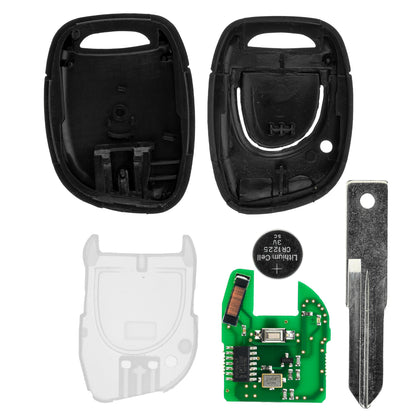 MT-KEY Funk Schlüssel 434MHZ Fernbedienung VAC102 kompatibel mit Renault Clio II III 01-12 Symbol 01-08 433MHZ Autoschlüssel