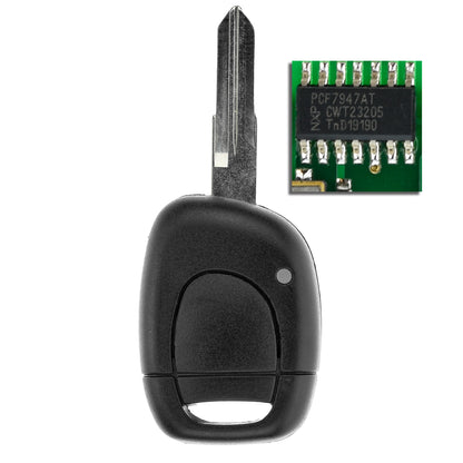 MT-KEY Funk Schlüssel 434MHZ Fernbedienung VAC102 kompatibel mit Renault Clio II III 01-12 Symbol 01-08 433MHZ Autoschlüssel