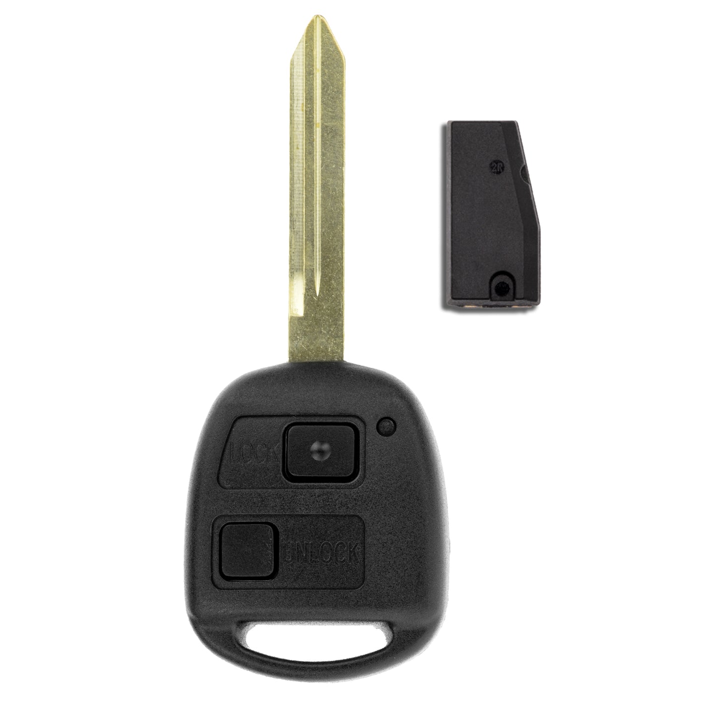 MT-KEY Funk Schlüssel Autoschlüssel 434MHZ ID33 TOY47 kompatibel mit Toyota Tarago R10 95-00 2 Tasten 433MHZ Fernbedienung