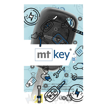 MT-KEY Funk Schlüssel 434MHZ Fernbedienung NE72 kompatibel mit Opel Movano A Vivaro A Nissan Interstar X70 Kubistar X76 Primastar X83 Autoschlüssel