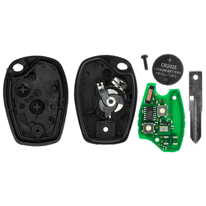 MT-KEY Funk Schlüssel 434MHZ Fernbedienung VAC102 kompatibel mit Dacia Duster I Logan I Sandero I Renault Clio II III Twingo II 433MHZ Autoschlüssel