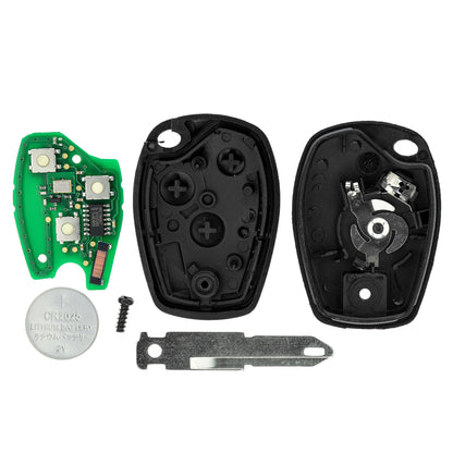 MT-KEY Funk Schlüssel 434MHZ NE72 kompatibel mit Renault Kangoo I Master II Trafic II Twingo I Nissan Interstar Kubistar NV 200 250 400 Opel Movano A