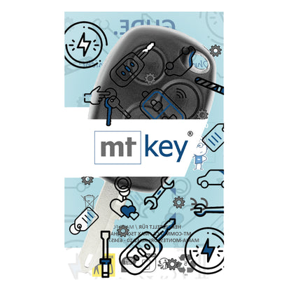 MT-KEY Funk Schlüssel 434MHZ NE72 kompatibel mit Renault Kangoo I Master II Trafic II Twingo I Nissan Interstar Kubistar NV 200 250 400 Opel Movano A