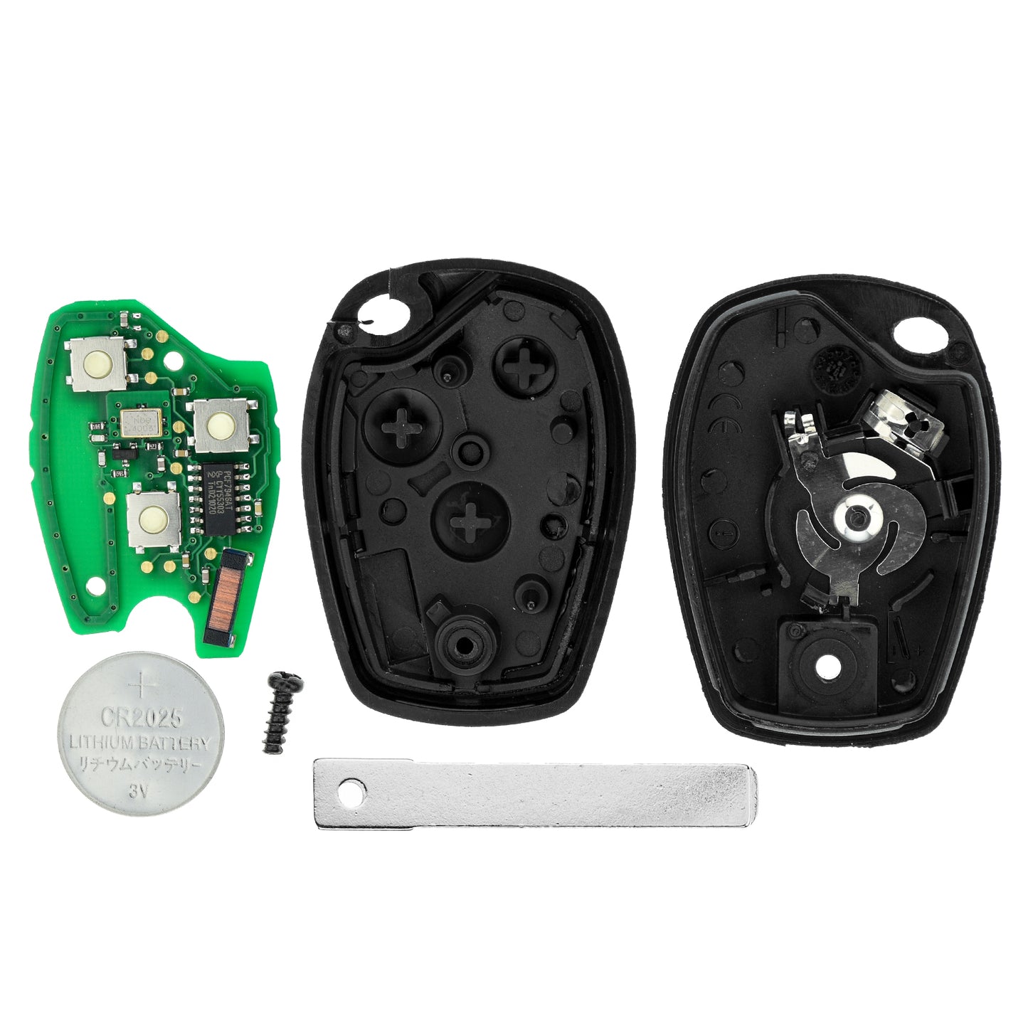 MT-KEY Funk Schlüssel VA6 434MHZ kompatibel mit Renault Twingo II Modus I Master III Kangoo II Clio III Dacia Duster Sandero Logan I Opel Movano B