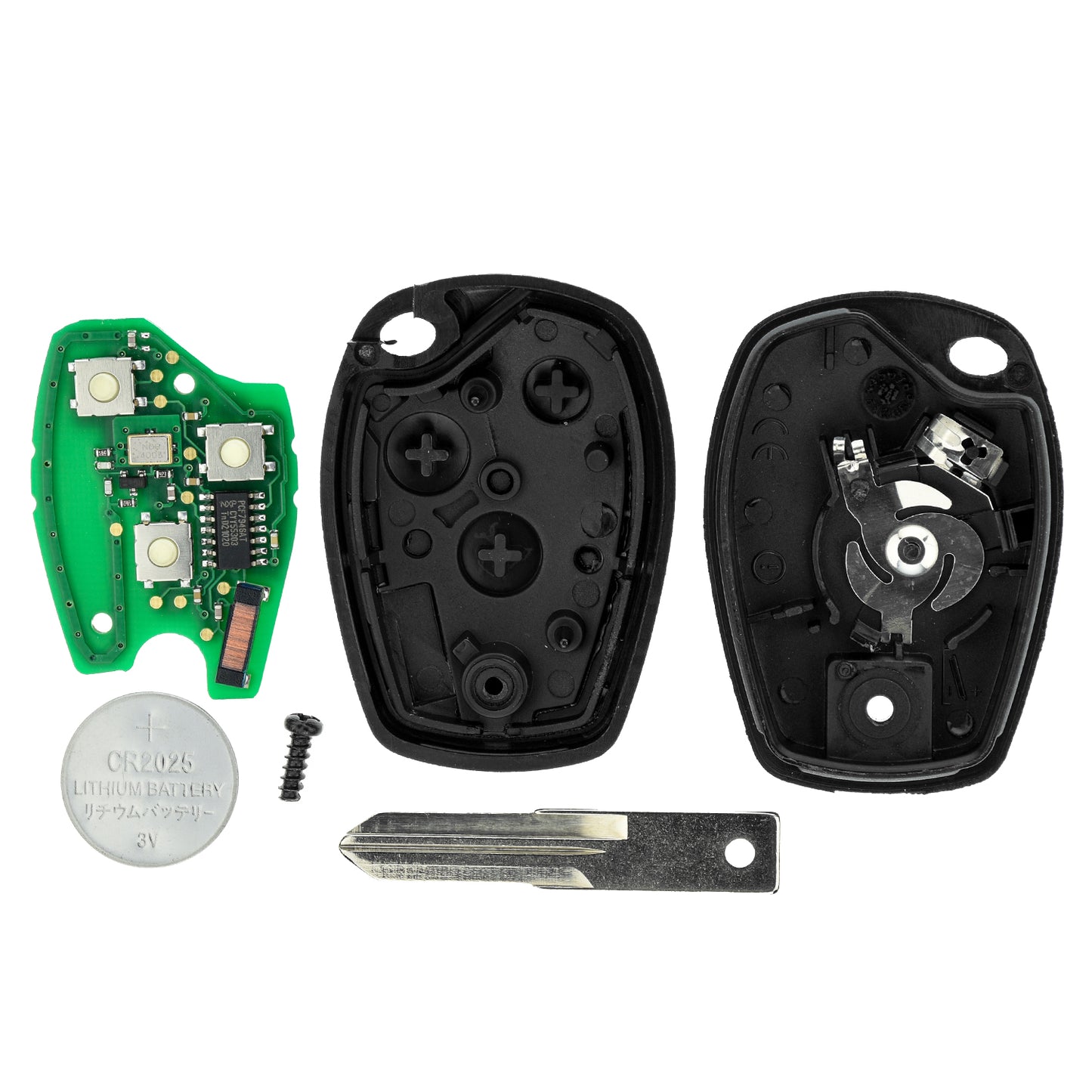 MT-KEY Funk Schlüssel VA6 434MHZ kompatibel mit Renault Twingo I II Trafic Master II Kangoo I Clio III Dacia Logan Sandero Duster I Nissan NV 200 400