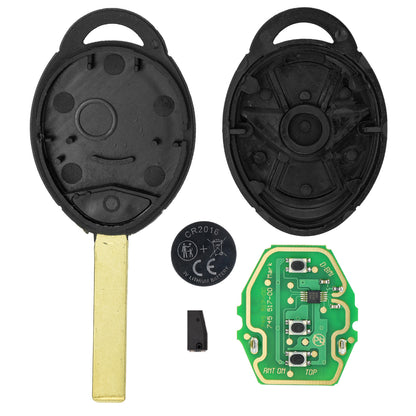 MT-KEY Funk Schlüssel ID46 HU92R Autoschlüssel kompatibel mit MINI One D Cooper S R50 R52 R53 433MHZ Fernbedienung