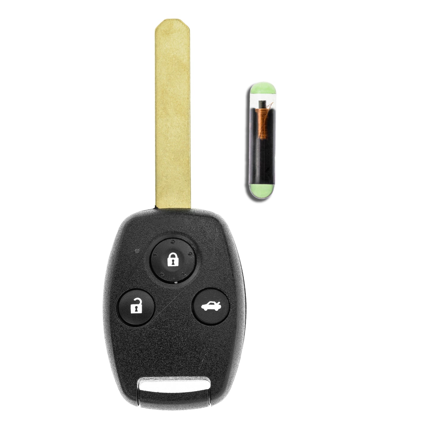MT-KEY Funk Schlüssel ID48 HON66 kompatibel mit Honda Accord VII CL7 CL8 CL9 Civic VII 03-05 7. Generation CRV RD7 05-07 433MHZ Autoschlüssel