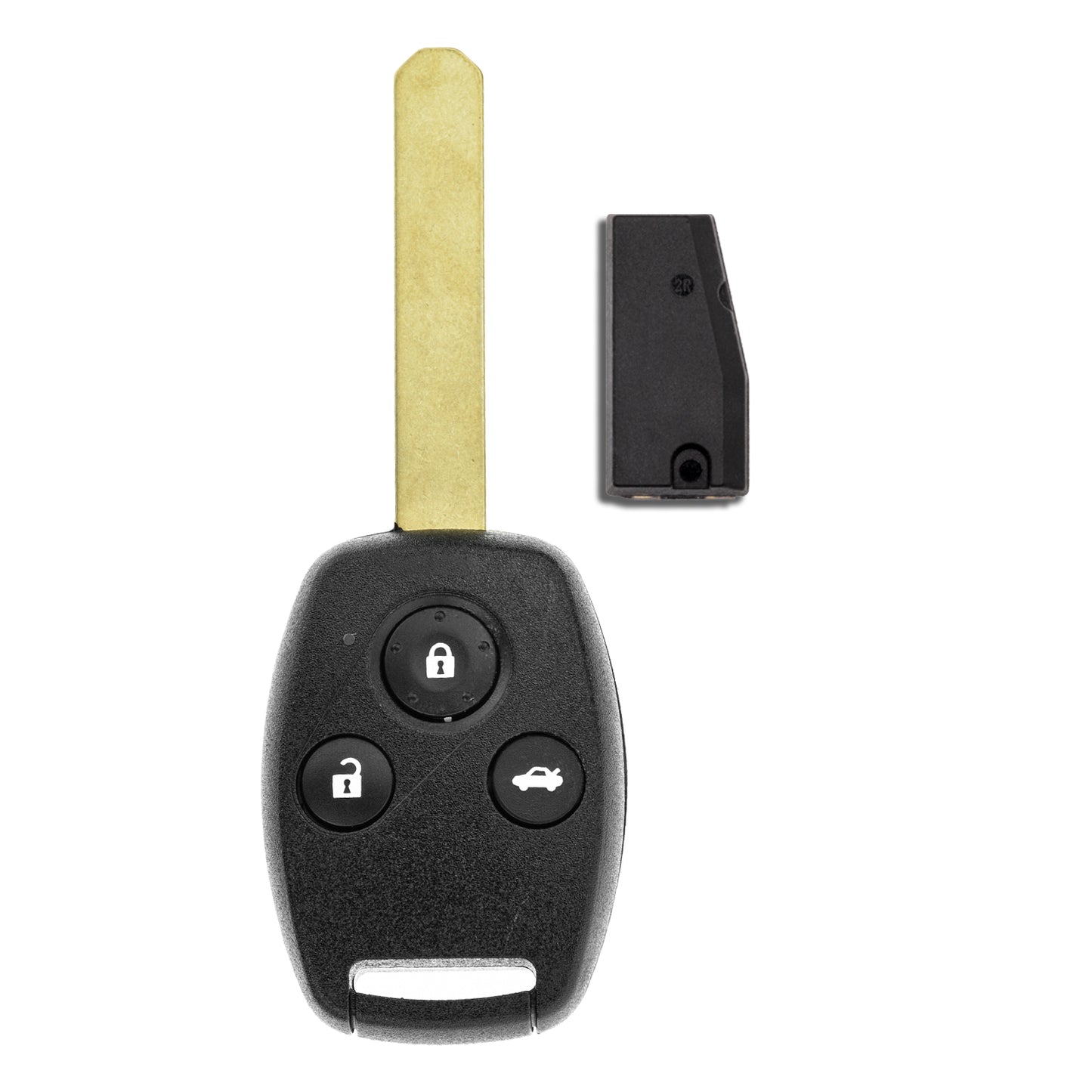 MT-KEY Funk 3 Tasten Schlüssel Fernbedienung ID46 HON66 kompatibel mit Honda Accord VIII 8. Gen CU1 CU2 2008-2011 433MHZ Autoschlüssel