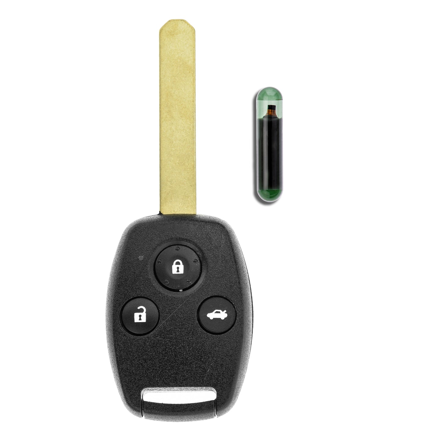 MT-KEY 3 Tasten Funk Schlüssel ID 8E HON66 kompatibel mit Honda Accord VII CRV II FRV BE HRV GH JAZZ GD S2000 AP1 STREAM I 433MHZ Autoschlüssel