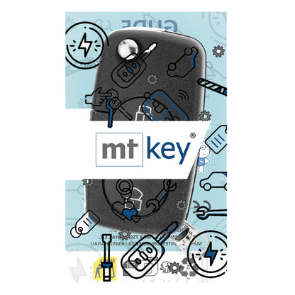 MT-KEY Funk Schlüssel 434MHZ Fernbedienung ID48 kompatibel mit Audi A3 S3 8L A4 S4 B5 RS4 RS6 C5 A6 Allroad Cabrio 8G TT 8N 4D0837231R Klappschlüssel