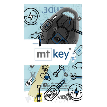 MT-KEY Funk Schlüssel HU92R 434MHZ Fernbedienung ID48 kompatibel mit BMW 3er E46 Z3 E46/7  5er E39 7er E38 X3 E83 X5 E53 Z4 E85 E86 Z8 Autoschlüssel