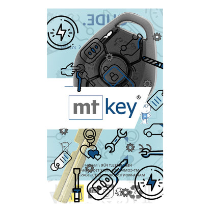 MT-KEY Funk Schlüssel HU58 434MHZ Fernbedienung ID48 kompatibel mit BMW 3er E46 Z3 E46/7  5er E39 7er E38 X3 E83 X5 E53 Z4 E85 E86 Z8 Autoschlüssel