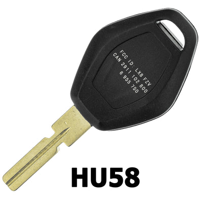MT-KEY Funk Schlüssel HU58 434MHZ Fernbedienung ID48 kompatibel mit BMW 3er E46 Z3 E46/7  5er E39 7er E38 X3 E83 X5 E53 Z4 E85 E86 Z8 Autoschlüssel