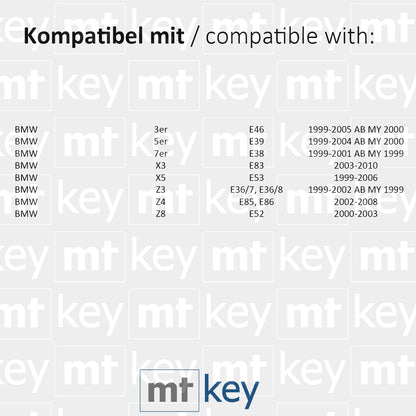 MT-KEY Funk Schlüssel HU58 434MHZ Fernbedienung ID48 kompatibel mit BMW 3er E46 Z3 E46/7  5er E39 7er E38 X3 E83 X5 E53 Z4 E85 E86 Z8 Autoschlüssel