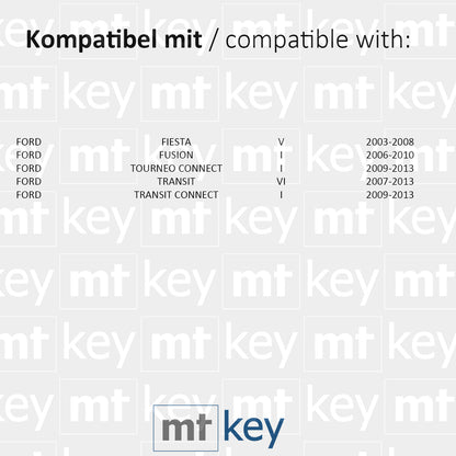 MT-KEY Funk Schlüssel FO21 ID63 434MHZ Autoschlüssel kompatibel mit Ford Fiesta V 03-08 Fusion I -10 Transit VI Tourneo Connect I 09-13 433MHZ