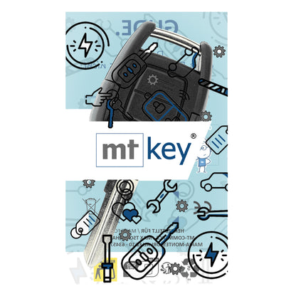 MT-KEY Funk Schlüssel HU46 ID40 434MHZ Autoschlüssel kompatibel mit Opel Astra G 98-04 Omega B 98-03 Zafira A 01-05 433MHZ Fernbedienung