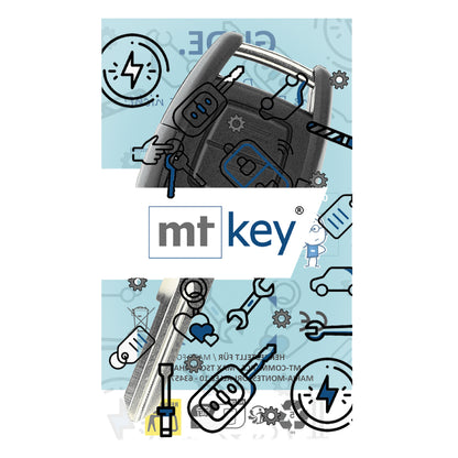 MT-KEY Funk Schlüssel YM28 ID40 434MHZ Autoschlüssel kompatibel mit Opel Astra G 98-00 Omega B 98-03 433MHZ Fernbedienung