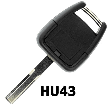MT-KEY Funk Schlüssel HU43 T5 ID33 434MHZ Autoschlüssel kompatibel mit Opel Omega B 95-98 Sintra B 96-99 Vectra B 95-98 433MHZ Fernbedienung