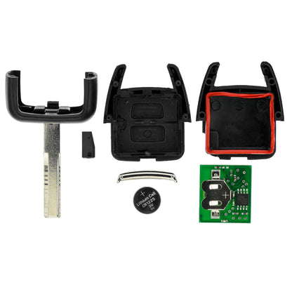 MT-KEY Funk Schlüssel HU43 ID40 434MHZ Autoschlüssel kompatibel mit Opel Vectra B 98-02 Zafira A 99-01 433MHZ Fernbedienung