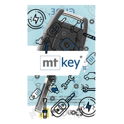 MT-KEY Funk Schlüssel HU43 ID40 434MHZ Autoschlüssel kompatibel mit Opel Vectra B 98-02 Zafira A 99-01 433MHZ Fernbedienung