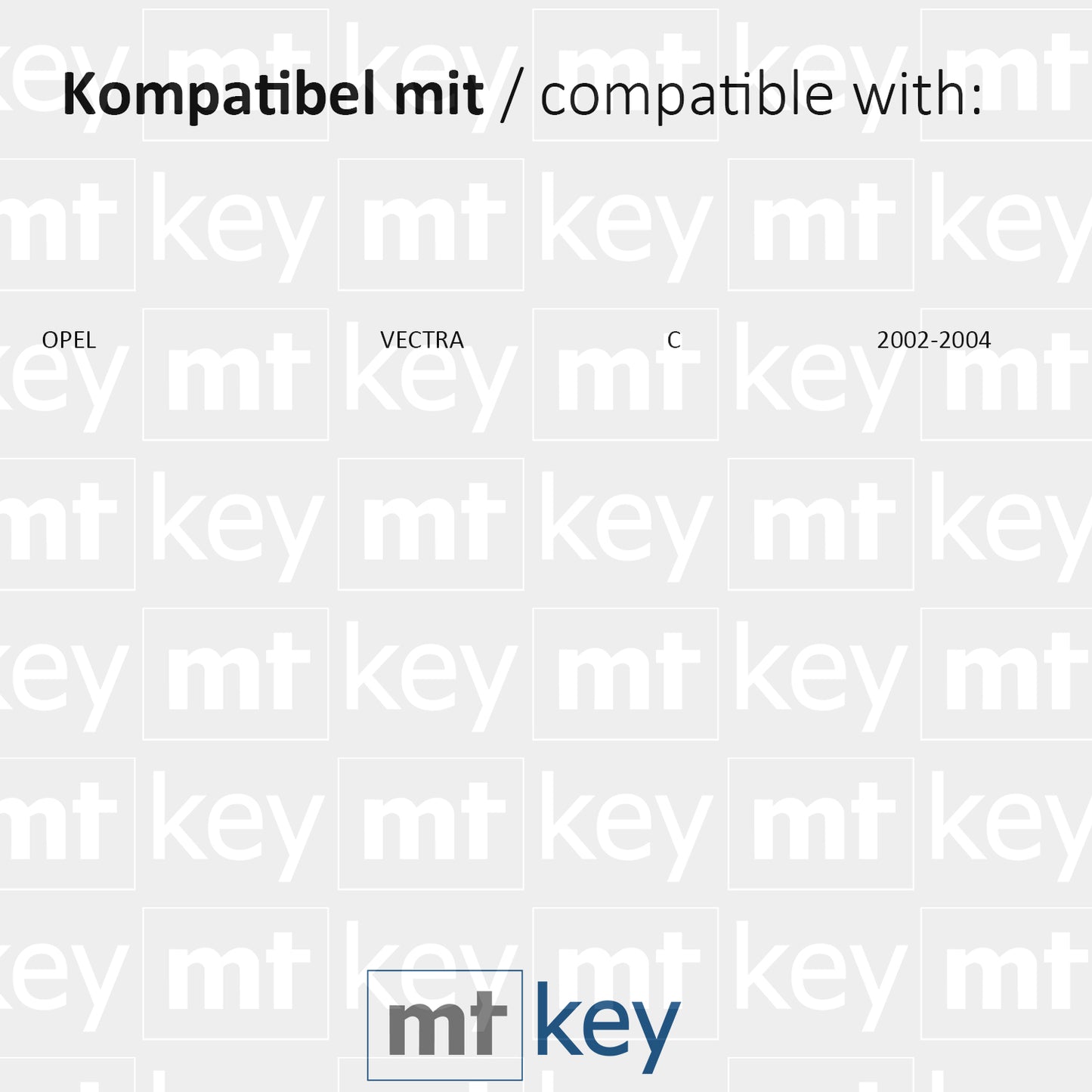 MT-KEY Funk Schlüssel ID40 HU46 434MHZ Autoschlüssel kompatibel mit Opel Vectra C 2002-2004 433MHZ Fernbedienung