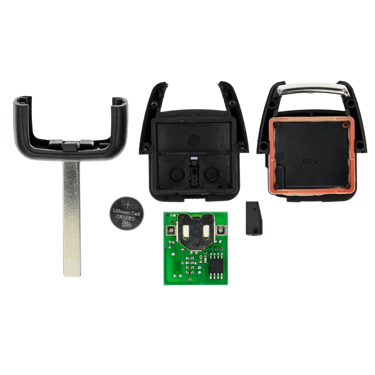 MT-KEY Funk Schlüssel HU100 ID46 434MHZ Autoschlüssel kompatibel mit Opel Signum 03-08 Vectra C 04-08 433MHZ Fernbedienung