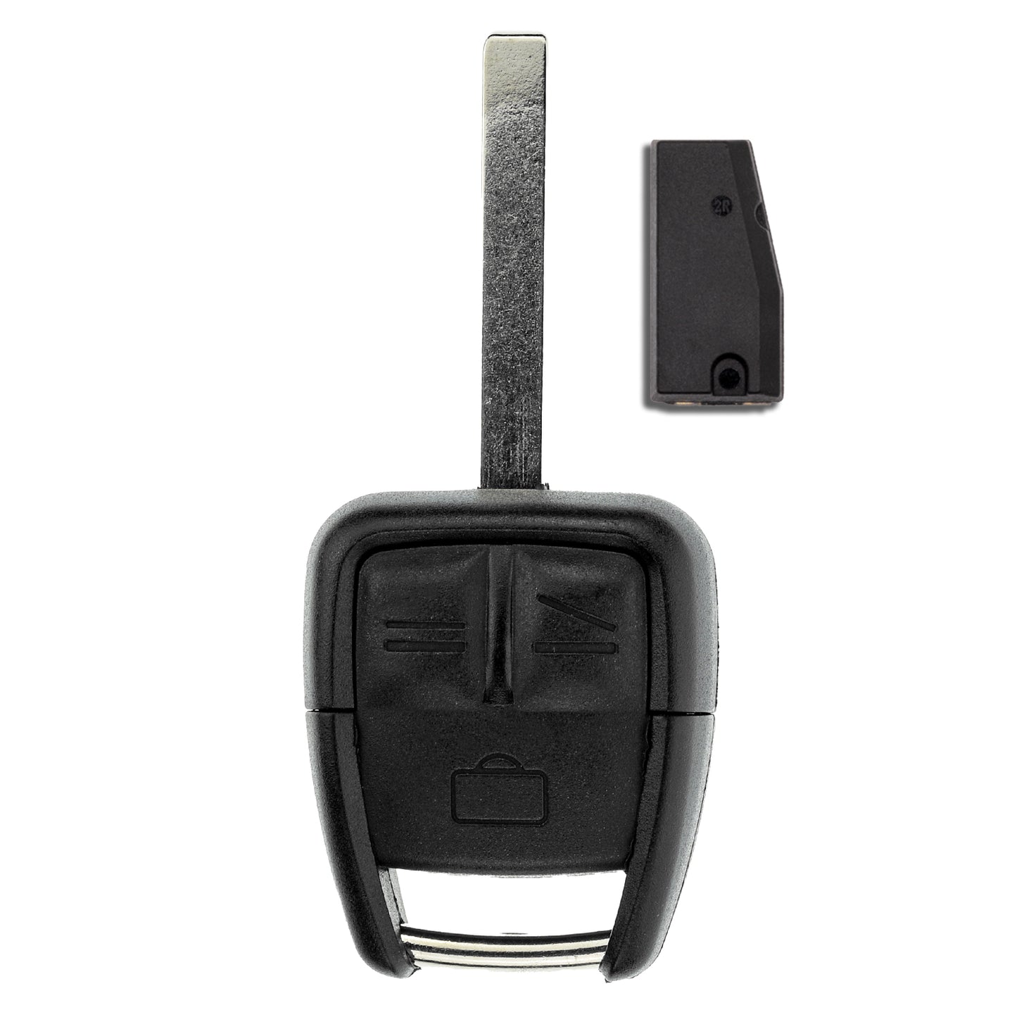 MT-KEY Funk Schlüssel HU100 ID46 434MHZ Autoschlüssel kompatibel mit Opel Signum 03-08 Vectra C 04-08 433MHZ Fernbedienung