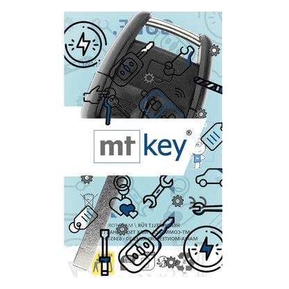 MT-KEY Funk Schlüssel HU100 ID46 434MHZ Autoschlüssel kompatibel mit Opel Signum 03-08 Vectra C 04-08 433MHZ Fernbedienung