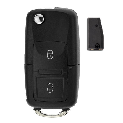 MT-KEY Funk Schlüssel 434MHZ ID44 HU66 Klappschlüssel kompatibel mit Seat Arosa 6HS 01-04 433MHZ 1J0959753CT Fernbedienung