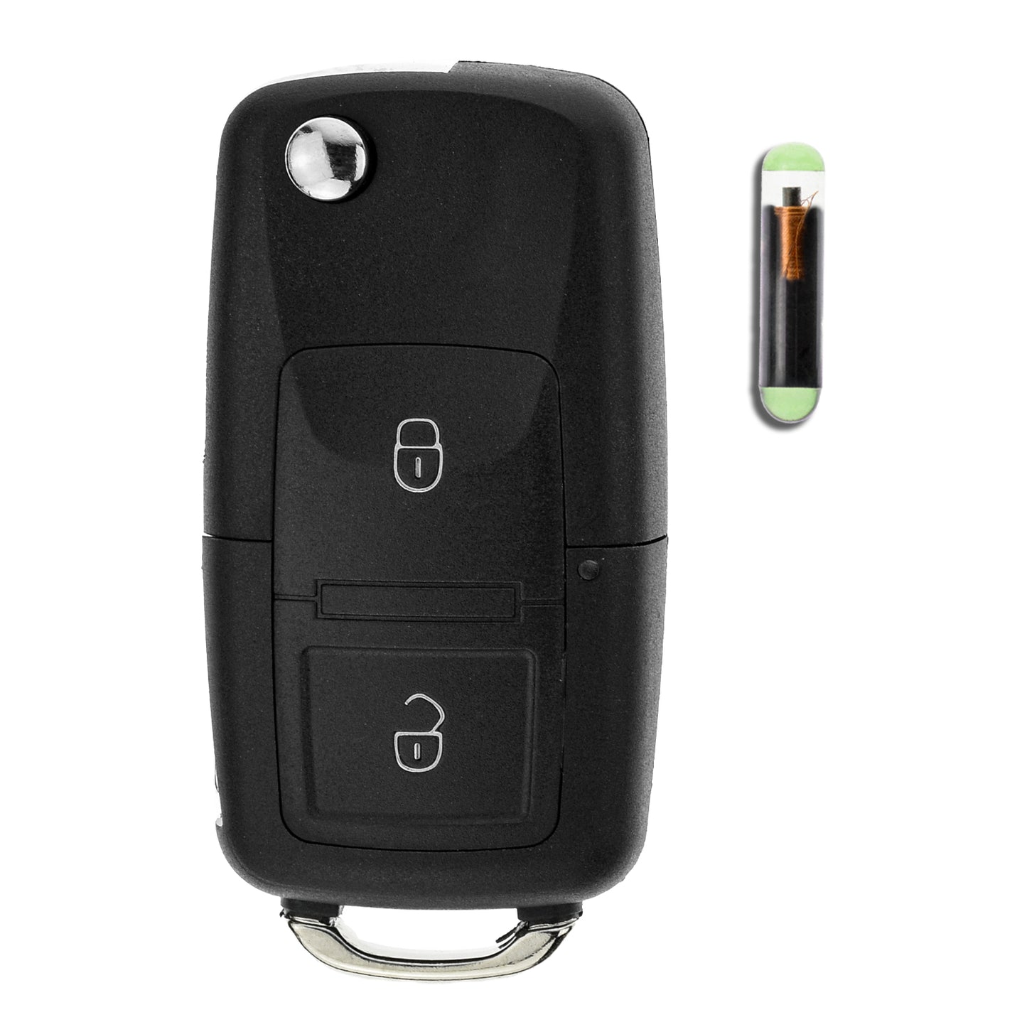 MT-KEY Funk Schlüssel 434MHZ Klappschlüssel kompatibel mit VW Bora 1J Golf 4 Polo 9N Fox 5Z T5 Multivan Seat Leon I Ibiza III Cordoba 6L Toledo II