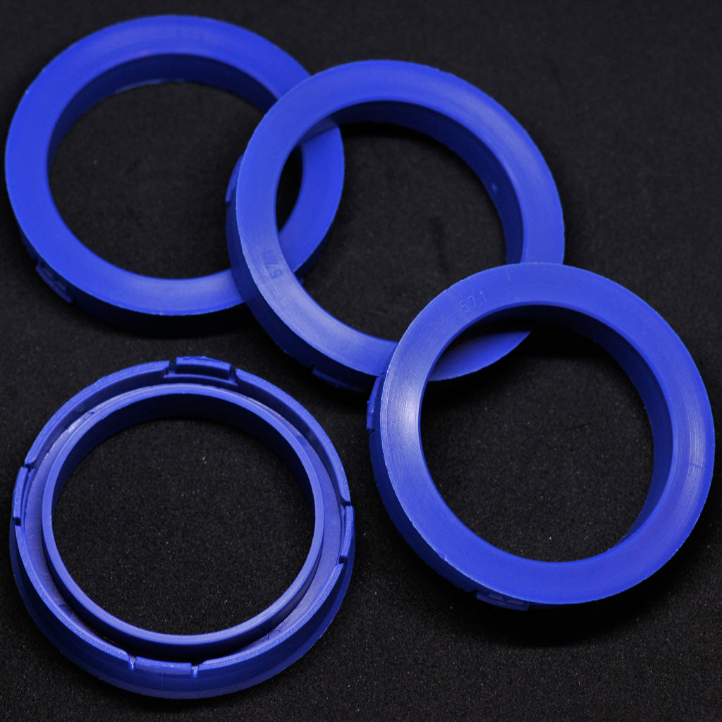 4X Zentrierringe 73,1 x 57,1 mm blau Felgen Ringe Made in Germany