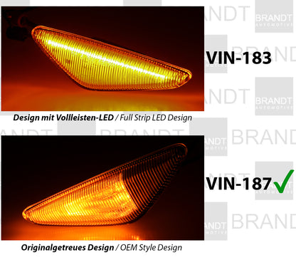 BRANDT Seitenblinker Set LED Oem Style Blinker Weiss passend für Bmw X5 E70 06-14 X3 F25 11-14 X6 E71 08-14 F72 Hybrid 09-12 Blinkleuchten