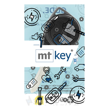 MT-KEY 2 Tasten Funk Schlüssel 434MHZ kompatibel mit Fiat Sedici YB Opel Agila Suzuki SX4 Grand Vitara JT Splash Swift 3 433MHZ Autoschlüssel