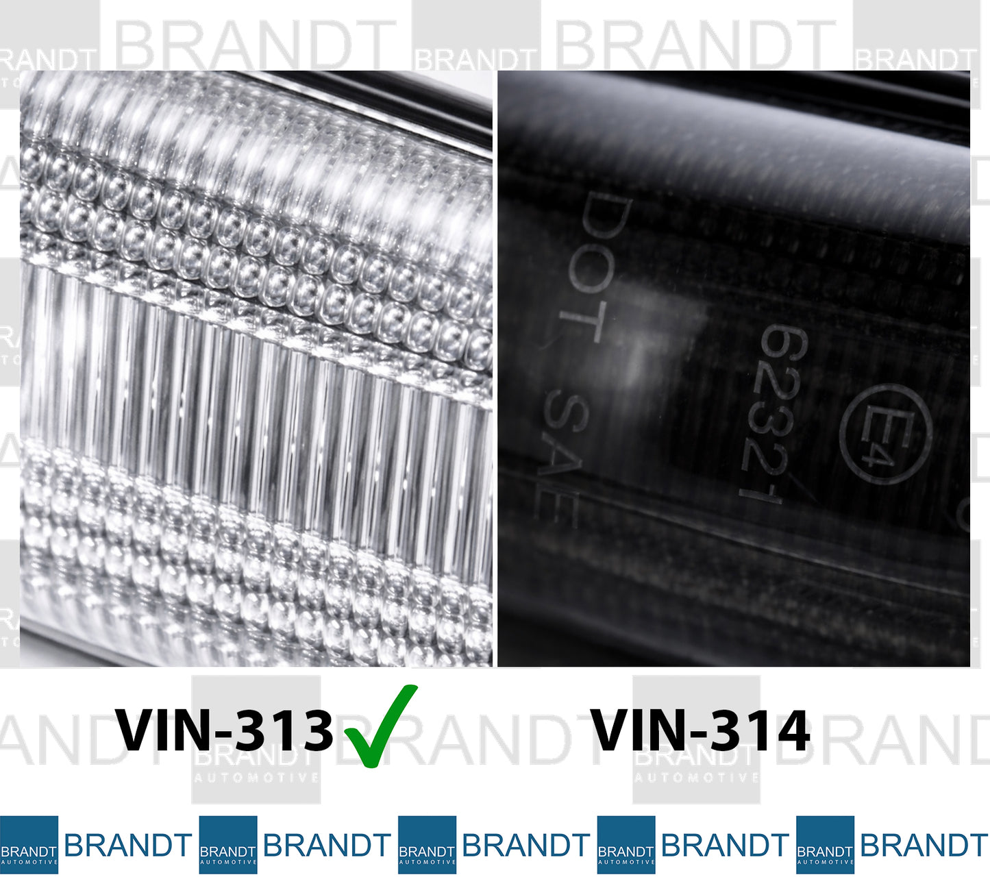 BRANDT Seitenmarkierungsleuchten LED Seiten Blinker Weiss passend für Renault Trucks Premium I II Magnum I Midliner I Midlum I MAN F2000 I Volvo Trucks FE I FL II Sattelzug Chassis Seitenleuchten