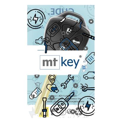 MT-KEY 3 Tasten Funk Schlüssel 434MHZ ID67 Fernbedienung kompatibel mit Toyota IQ Hilux N25 Auris I E150 Rav4 A3 Camry 433MHZ Autoschlüssel