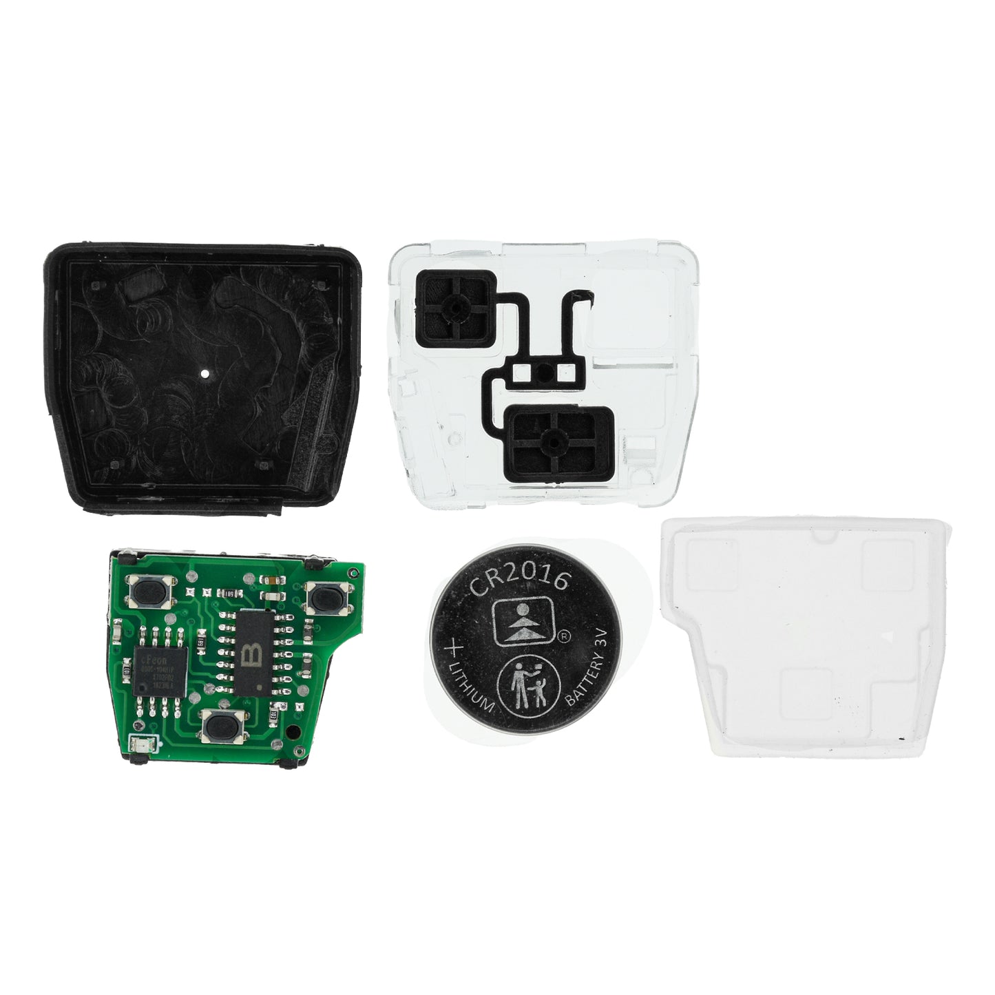 MT-KEY 2 Tasten Fernbedienung 434MHZ kompatibel mit Lexus ES GS RX SC 300 Toyota Avensis Corolla MR2 Land Cruiser Rav4 Yaris 433MHZ Autoschlüssel