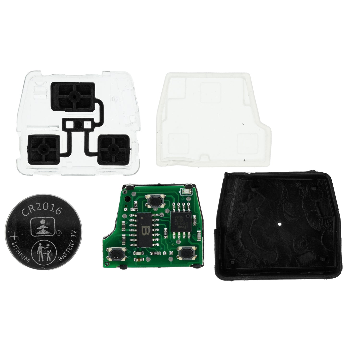 MT-KEY 3 Tasten Fernbedienung 434MHZ kompatibel mit Lexus ES GS RX SC 300 Toyota Avensis Corolla MR2 Land Cruiser Rav4 Yaris 433MHZ Autoschlüssel