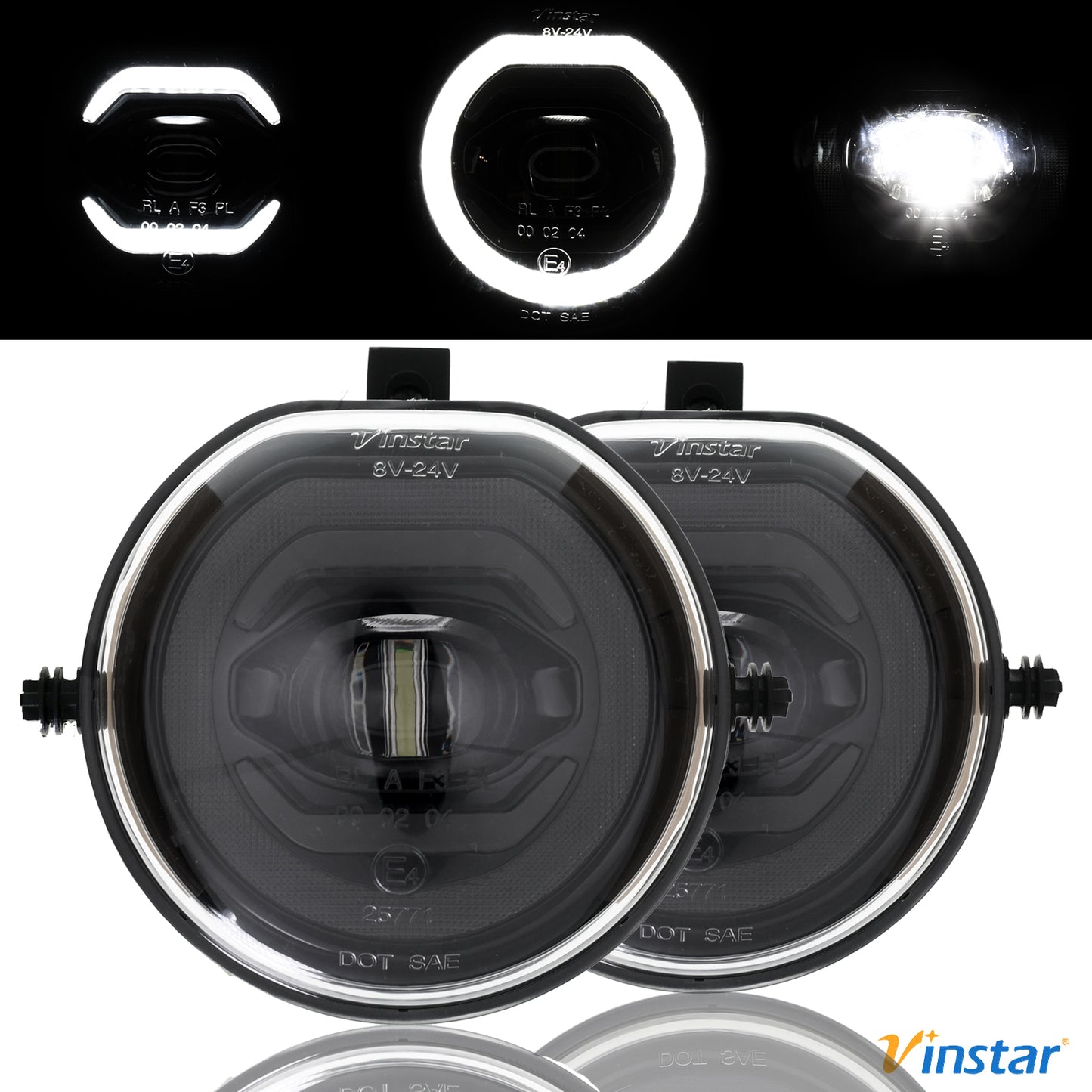 Vinstar NEBELSCHEINWERFER TAGFAHRLICHT POSITIONSLICHT LED kompatibel mit Mini F54 F55 F56 F57