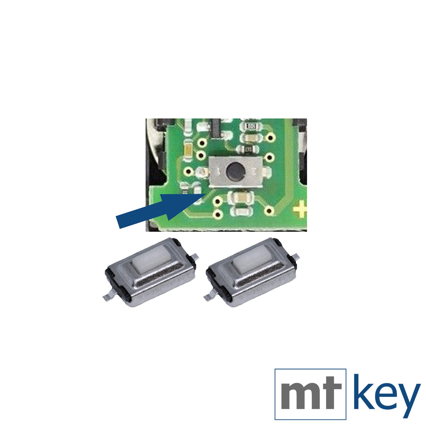 Auto Schlüssel Funk Fernbedienung 1x Gehäuse + 1x Rohling NE73 + 2X Mikrotaster + 1x CR2016 Batterie kompatibel mit Peugeot 206 SW CC 1998-2009