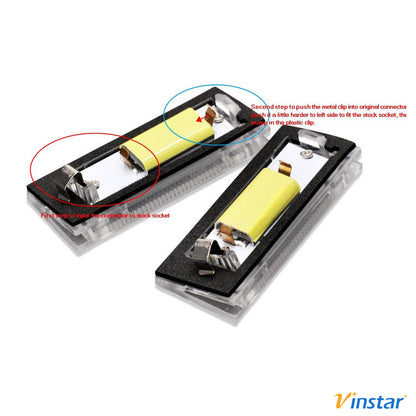 Vinstar LED Kennzeichenbeleuchtung E-geprüft CAN-Bus kompatibel mit BMW Kennzeichenbeleuchtung E39 5 Türer Touring 1996-2004