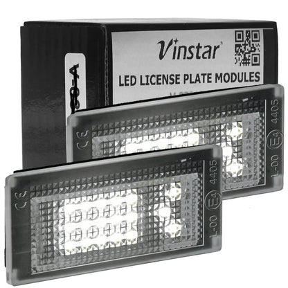 Vinstar LED Kennzeichenbeleuchtung E-geprüft CAN-Bus 18 LEDs je Modul 6000 Kelvin kompatibel mit Mini