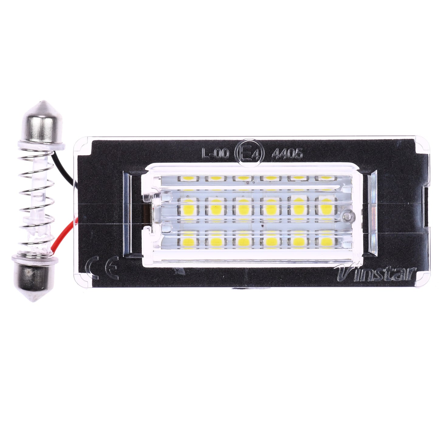 Vinstar LED Kennzeichenbeleuchtung E-geprüft CAN-Bus 18 LEDs je Modul 6000 Kelvin kompatibel mit Mini R56 R56N R57 R57N R58 R59